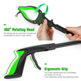 thumbnail image 3 of KEKOY 32" Foldable Reacher Grabber Tool with Light, Trash Claw Grabber, Reaching Aid Tool for Trash Pick Up, Litter Picker, Green, 3 of 11