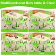 thumbnail image 3 of Kids Table and 4 Chairs Set with Graffiti Desktop and Non-Slip Legs, Height Adjustable Toddler Table and Chairs Set for for Preschoolers, 3 of 8