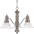 thumbnail image 2 of Nuvo 60-190 - Gotham - 3 Light - 23" - Chandelier - w/ Alabaster Glass Bell Shades, 2 of 2