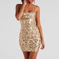 thumbnail image 3 of Vestido estampado sin espalda para mujer, elegante, brillante, ajustado, vestido de fiesta y club Ygjytge Oro T M para Mujer, 3 of 6
