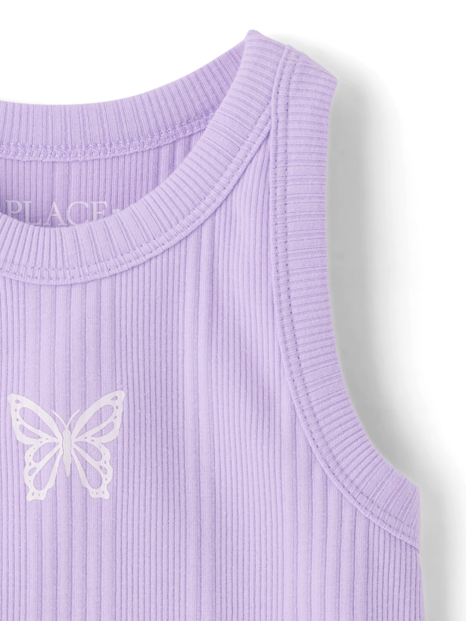 The Children's Place Girls Sleeveless Graphic Ribbed Tank Top, Sizes XS-XXL