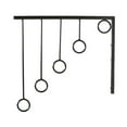 thumbnail image 2 of Iron Clothes Display Rack Coat Robe 5 Ring Holder Rack Wall Hanger Mount Hook Show Shelf Hook, 2 of 8