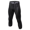 thumbnail image 1 of Men's 3/4 Leggings Fitness Compression Sports Tights Pants Jogging Trousers Running Quick Dry Sportswear, 1 of 2