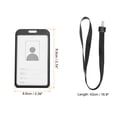 thumbnail image 2 of Uxcell 9.5x5.8cm Vertical Aluminum Badge Holder with Metal Hook Lanyard Black, 2 of 7