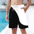 thumbnail image 3 of UQJfacai Boys Swim Trunks Color Block UPF 50+ Quick Dry Swim Shorts with Pockets Beachwear Bathing Suits Swimsuit for Kid 4-15 Years, 3 of 7