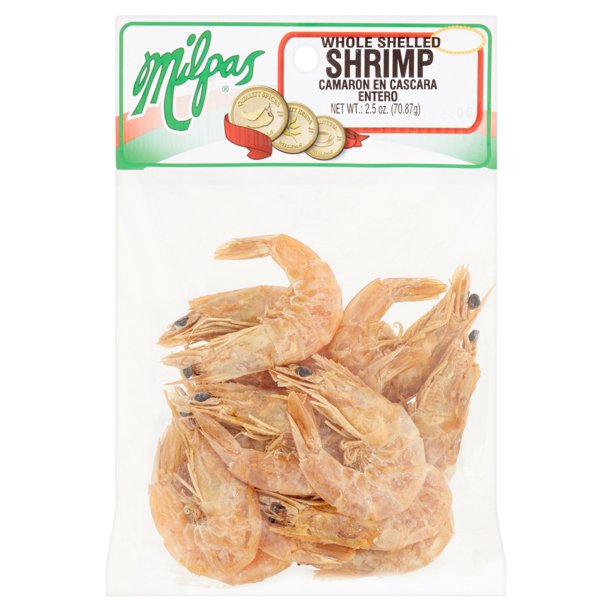 Milpas Whole Shrimp (with shell) is first dried, then inspected, and