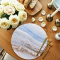 thumbnail image 3 of Round Placemats Set of 4 Blue Brown Marble Place Mats Washable Woven Placemat Abstract Fluid Circle Braided Table Mat for Kitchen Dining Table Party Home Decor 15 Inch, 3 of 8