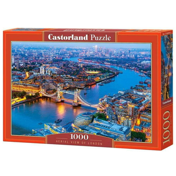 1000 Piece Jigsaw Puzzle, Aerial View of London, England Puzzle, Big Ben and River Thames Puzzle, Adult Puzzle, Castorland C-104291-2