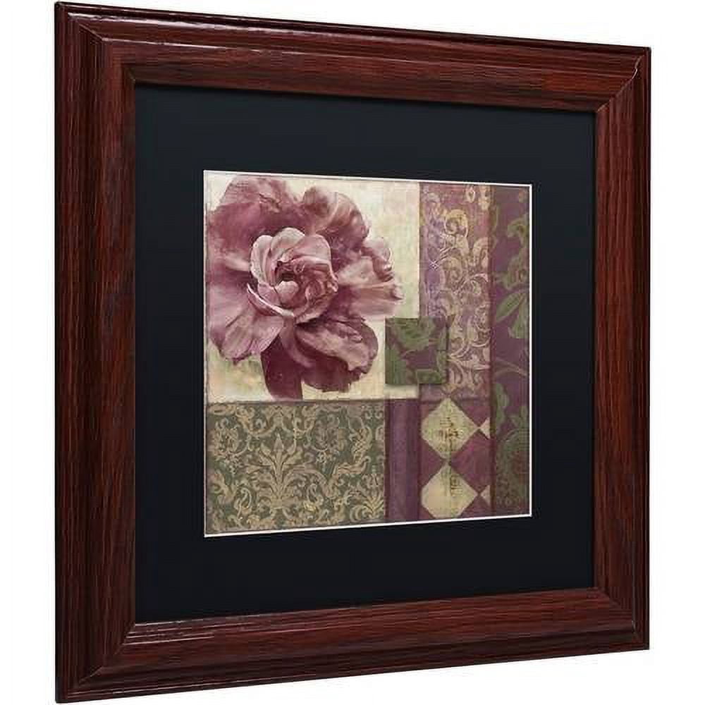 Trademark Fine Art "Patch Work Brocade I" Canvas Art by Color Bakery Black Matte, Wood Frame