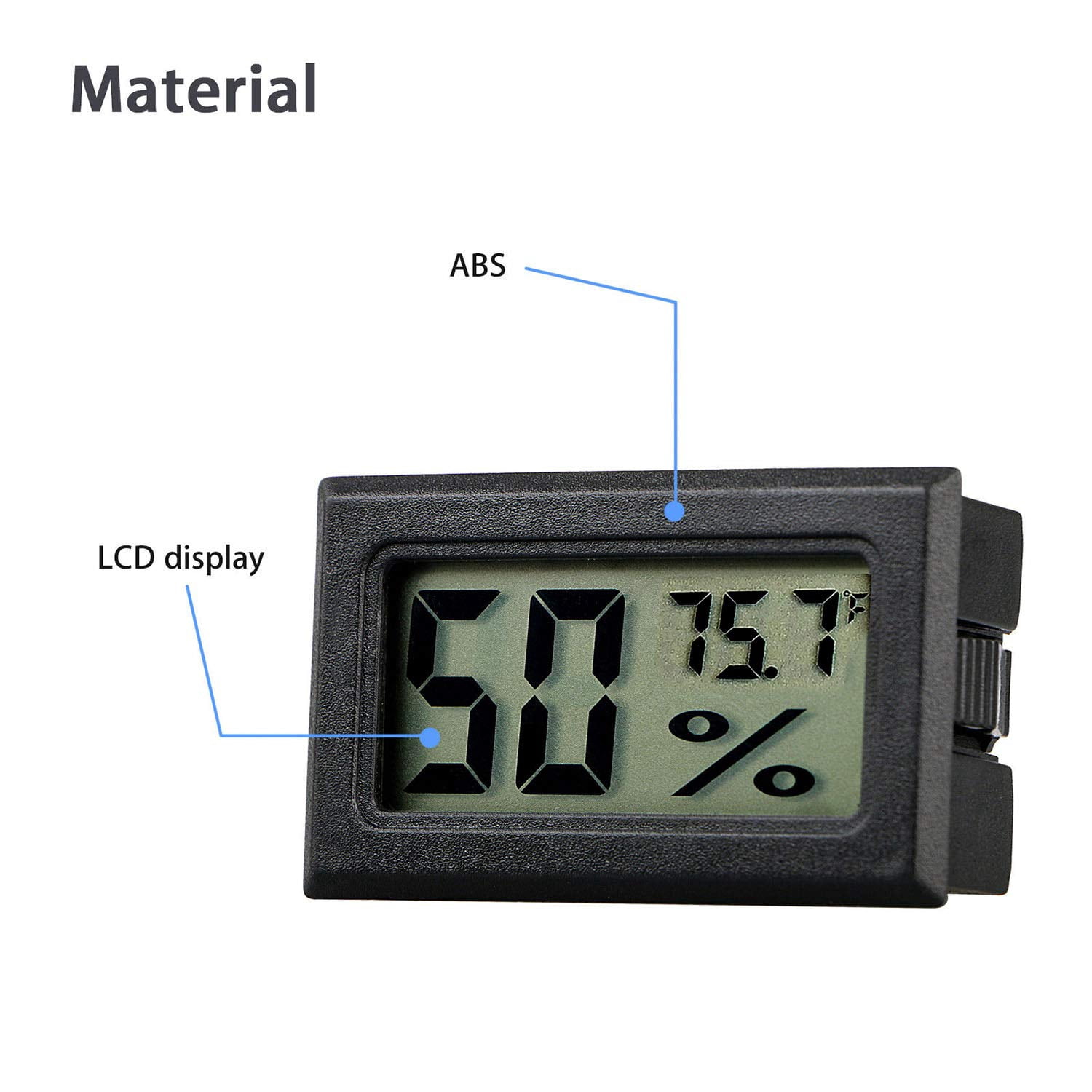 Digital Electronic Thermometer Hygrometer, Mini Fahrenheit (℉) LCD Display 12PCS