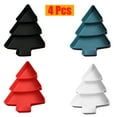thumbnail image 2 of KOYPTL 4 Pcs Christmas Tree Shape Snack Platter with 3 Compartments Divided Serving Trays Plastic Food Storage Containers for Christmas Holiday Party Supplies Candy Dish Fruit Nuts Desserts Container, 2 of 5