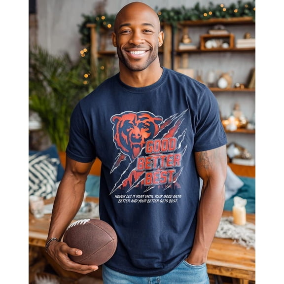 Bears Claw Good Better Best T-Shirt, Vintage Chicago Sports Graphic Tees, Bear Football Apparel
