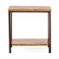 thumbnail image 3 of Christopher Knight Home Ronan Wood Rustic Metal End Table by, 3 of 8