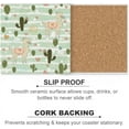 thumbnail image 6 of GZHJMY Square Drink Coasters, 1 Pcs Alpaca with Cacti Hearts and Dots Absorbent Ceramic Coffee Coasters for Drinks with Cork Base Housewarming Gift for Home Decor, 6 of 6