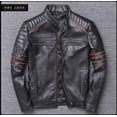 thumbnail image 2 of CC Shop.Brand skull cowhide coat.Y2K black slim genuine leather jacket,Rider leather cloth.Chaqueta de cuero esqueleto, 2 of 4