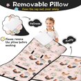 thumbnail image 3 of Rooster and Floral Pink Pattern Teens Toddler Nap Mat with Pillow, Sleeping Mat Bag for Preschool Daycare 59"x22", 3 of 6