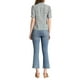 thumbnail image 3 of INSPIRAR CHIC Blusa de Mujer con Cuello en V, Manga Abullonada y Floral, Talla XL, Azul Claro, 3 of 7