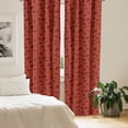 thumbnail image 3 of Ambesonne Burnt Orange Window Curtains, Leafage and Petals, Each 28" W x 63" L, Burnt Orange Burgundy, 3 of 4
