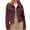 Wine(New), variant on PFRNLF Cropped Corduroy Jackets for Women Fall Casual Button Down Long Sleeve Crop Shacket Jacket