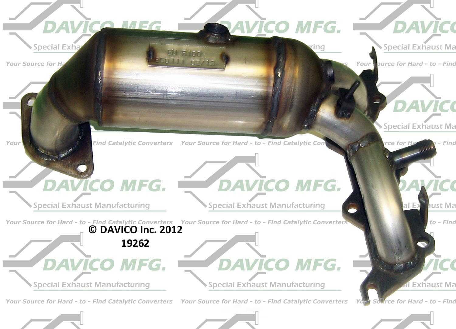 Davico Mfg Catalytic Converter P/N:19262 Fits select: 2007-2010 CHRYSLER SEBRING, 2008-2010 DODGE AVENGER