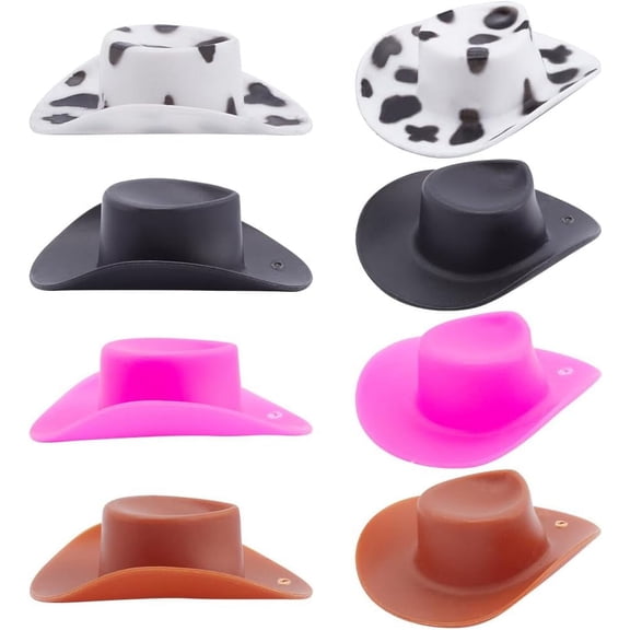 1 Box 16Pcs Cowboy Hat Charms Bulk Cowboys Charms Mini Hats Shaped Ornament Charm for Charms Women Adult Bracelet Necklace Earrings DIY Crafts Decor Supply Accessories