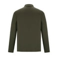 thumbnail image 5 of Wyobmus Mens Solid Long Sleeve Shirt Fashion Button Collared Tops With Pocket Olive Green, 5 of 5