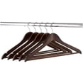 thumbnail image 5 of Better Homes & Gardens Wood Suit Hangers for Adult, 5 Pack, Walnut Finish, 5 of 15