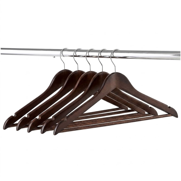 Better Homes & Gardens Wood Suit Hangers for Adults, 5 Pack