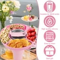 thumbnail image 3 of CIVG Snack Ring for Cup 4 Compartment Snack Container Safe Silicone Cups Snack Tray Reusable Cups Snack Platters Portable Effortless to Clean Snack Ring for 40 oz Cups (Pink ), 3 of 10