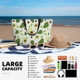 thumbnail image 5 of Daiia Green Avocado Beach Travel Bag - Water-Resistant Beach Bag, Lightweight Tote with 7 Pockets for Women and Men - Gym,Pool,Camping,Reusable Grocery Bag, 5 of 7