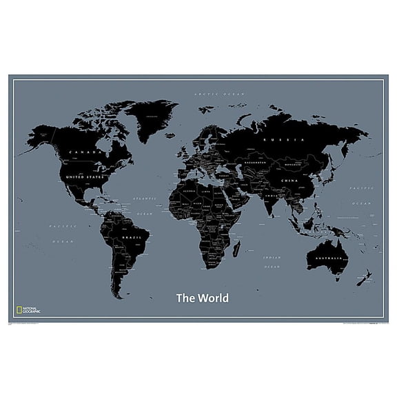 National Geographic Reference Map: National Geographic World Modern Wall Map (Poster Size: 36 X 24 In) (Sheet map, rolled)