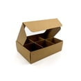 thumbnail image 3 of Treat boxes with window and dividers | 6 SMALL compartments |6.5 x 4.5 x 1.9 in | Christmas treat boxes, cookie boxes with window, candy boxes for gift giving | 20-pack (Kraft), 3 of 5