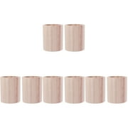 8 pcs  Multifunctional Wooden Office Organizer Fashion Lovely Design Pencil Holders Desk Office Accessories Pen Holder (Round Shape)
