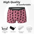 thumbnail image 2 of Men's Boxer Briefs, halloween pink bat Soft Comfy Mens Underwear Boxer Briefs Breathable With Widen Waist, 2 of 7
