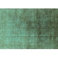 thumbnail image 1 of Ahgly Company Machine Washable Indoor Rectangle Oriental Turquoise Blue Industrial Area Rugs, 5' x 8', 1 of 4