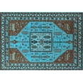 thumbnail image 1 of Ahgly Company Indoor Rectangle Oriental Light Blue Industrial Area Rugs, 5' x 7', 1 of 4
