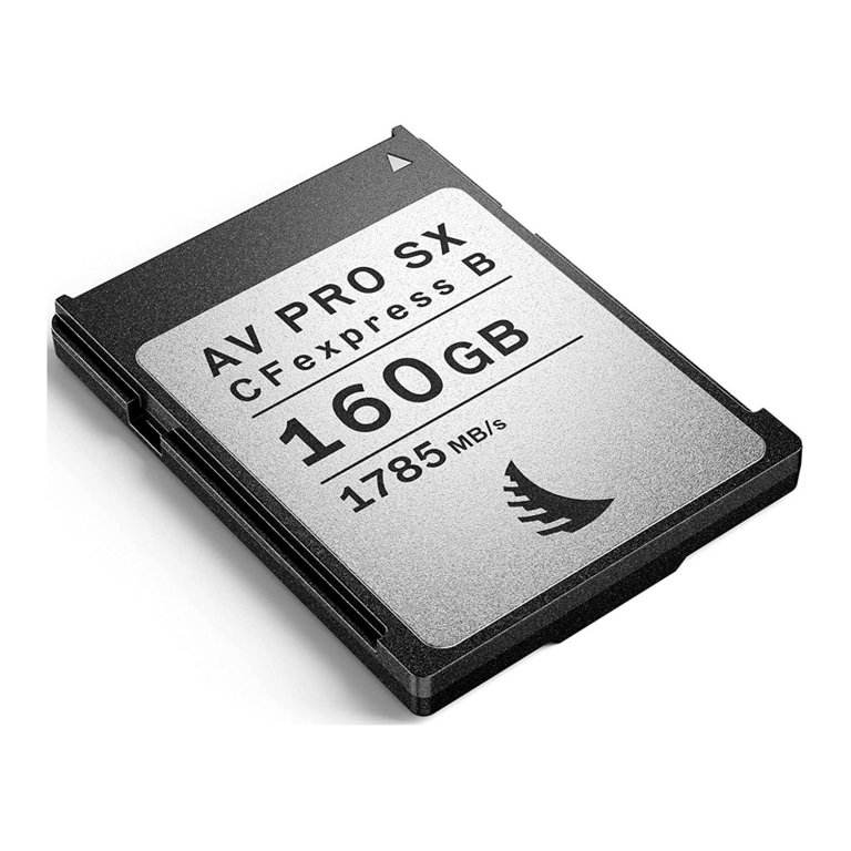 その他 Angelbird AV PRO CFexpress SX 160GB Angelbird 160GB AV PRO CFexpress 2.0 Type B SX Memory Card w/Card
