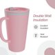 thumbnail image 3 of Copco Taza de Viaje Térmica Cone de 16 Oz con Asa, Doble Pared, Tapa Deslizante, sin BPA, Apta para Microondas y Lavavajillas, Vaso de Café de Viaje de Plástico Reutilizable - Taza de Café Portátil (R, 3 of 7