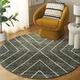 thumbnail image 2 of SAFAVIEH Adirondack Evonne Geometric Area Rug, Dark Green/Ivory, 6' x 6' Round, 2 of 7