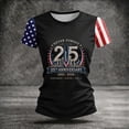 thumbnail image 4 of Domzest 9/11 25th Anniversary Shirt for Women Never Forget Patriotic T-Shirt Short Sleeve Crew Neck USA Flag Graphic Tee Black M, 4 of 6