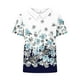 thumbnail image 4 of Blusas de Manga Corta para las Mujeres Cuello de Muñeca Lindo Lino Algodón, Impreso Suelto Camiseta para el Uso Casual, Diario Y de Verano, 4 of 8
