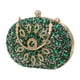 thumbnail image 2 of Bolso de mano de noche para mujer, cartera elegante con bolsillo y cuentas de diamantes de imitación. verde, 2 of 9