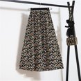 thumbnail image 1 of ICHUANYI Clearance Women's Elastic Waist Printed Mid-length With Pleated Large Hem A-line Skirt(Multicolor, M) Ichuanyi Ichuanyi, 1 of 9