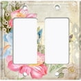 thumbnail image 6 of Metal Light Switch Plate Cover Antique Floral Nature Postcard Damask Tile FLW089, 6 of 13