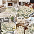 thumbnail image 6 of Area Rug 72×108in, Farmhouse Flower Wildflower on Vintage Linen Floor Carpet Living Room Rug, Spring Herb Non-Slip Welcome Mat Indoor Rugs for Bedroom Dining Room, 6 of 9