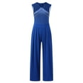 thumbnail image 3 of Combinaison Sans Manches Taille Haute Unie avec Poches Jambes Larges Décontractée Ample Robe Maxi, 3 of 7
