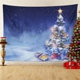thumbnail image 1 of Nuevo póster de Navidad tapiz de gran tamaño Navidad sala de estar sofá decoración tapiz colgante de piel de melocotón, 1 of 6