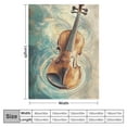 thumbnail image 4 of Autua Vintage Violin Flannel Blanket,Music-Themed Soft Lightweight Throw Blankets Gifts for Women Girls,Perfect for Couch Bed Home Travel Decor 60x80in, 4 of 6