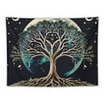 thumbnail image 5 of PRATYUS Moon Phase Tree of Life Tapestry Nature Flower Plant Butterfly Tapestries Boho Mandala Spiritual Tapestry Aesthetic Wall Hanging for Home Decor Bedroom Living Room Dorm Decor  Painting, 5 of 6