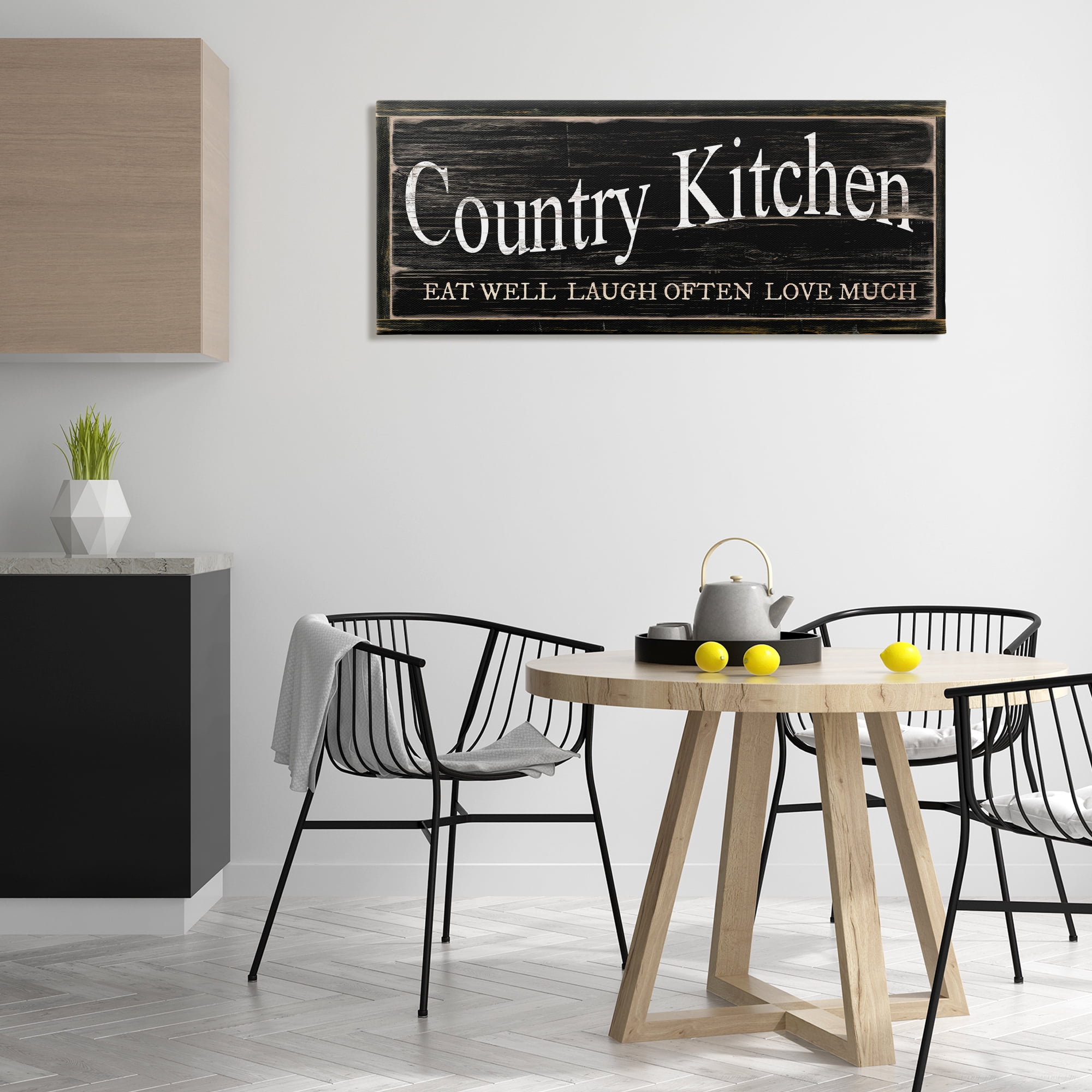 Stupell Industries Rustic Country Kitchen Typography Painting Gallery Wrapped Canvas Art Print Wall Art, 48 x 20